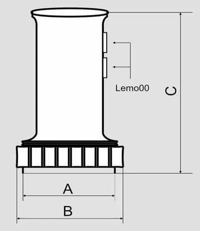 Straight Beam Dual Element Probes with replaceable membrane — 2