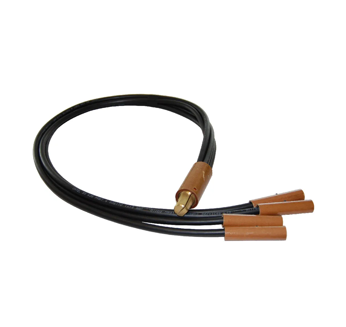 4 Way Splitter 1m Long in Black