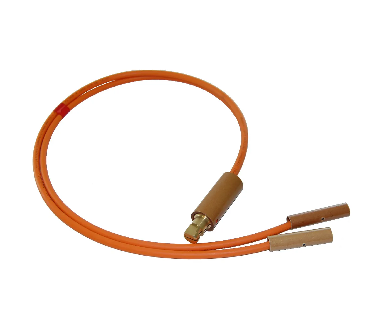 2 way splitter 10mm cable, 1m long in orange cable