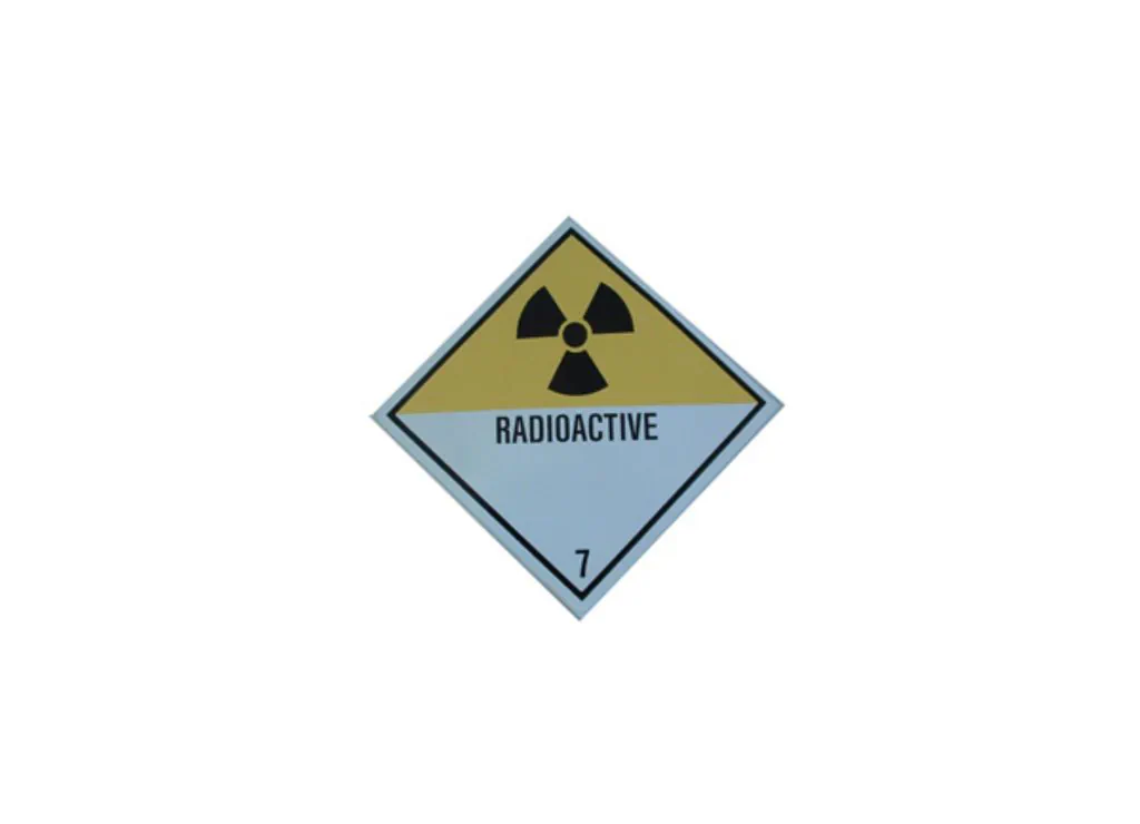 Warning Sign, Class 7D, for Car